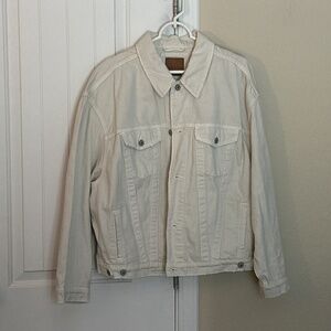 American Eagle White Jean Jacket